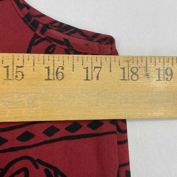 Forever 21 Juniors Size Small Sleeveless Tunic Top Rust Red Black Elephant Print - Picture 7 of 8